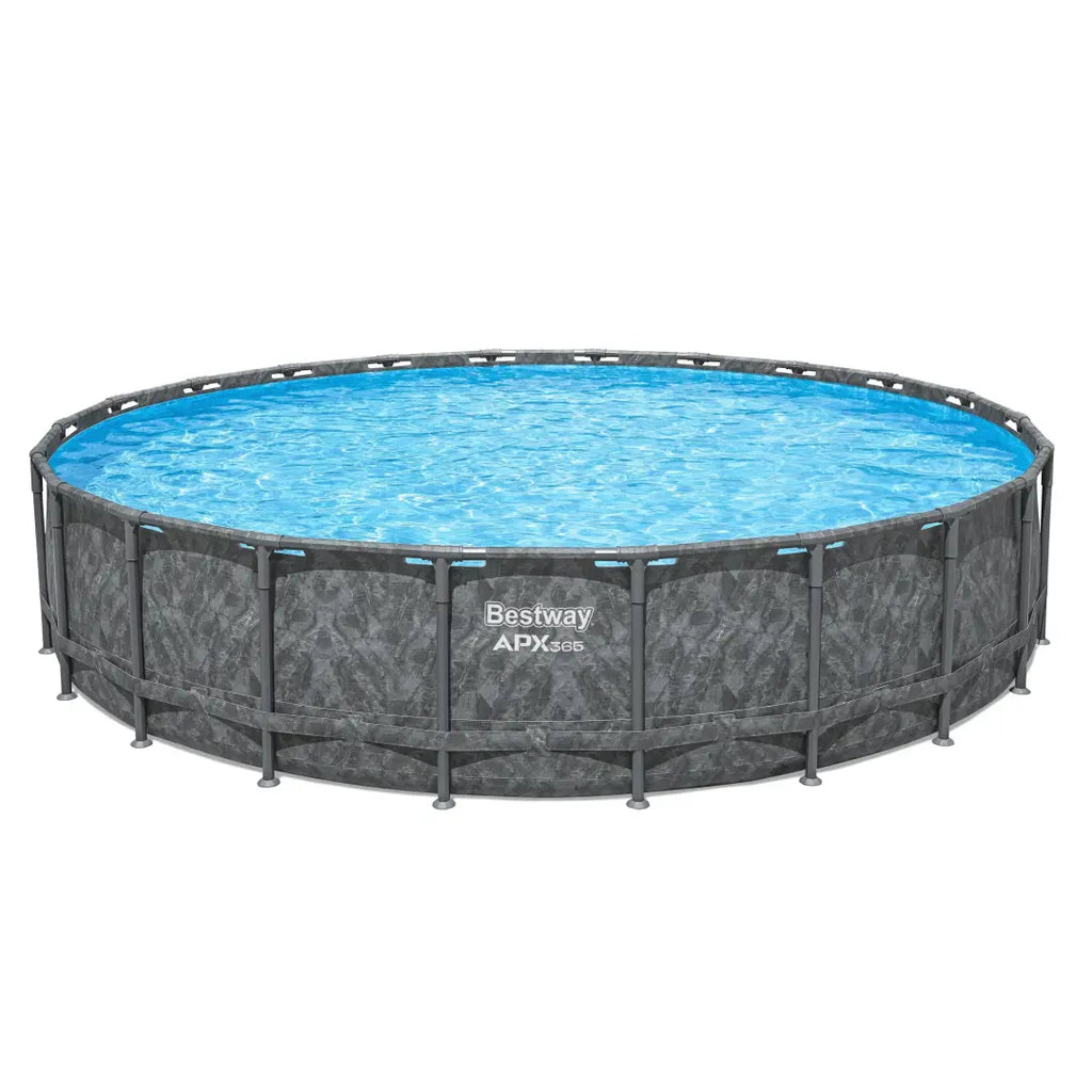 BESTWAY 561JZ 6.71m x 1.32m Round Pool Set (One Pool, Sand Filter Pump(220-240V), Ladder, Cover, Polysphere) - BestwayEgypt