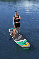 Hydro-Force™ Aqua Wander™ TravelTech™ Convertible Inflatable Stand-Up Paddleboard/Kayak Set
