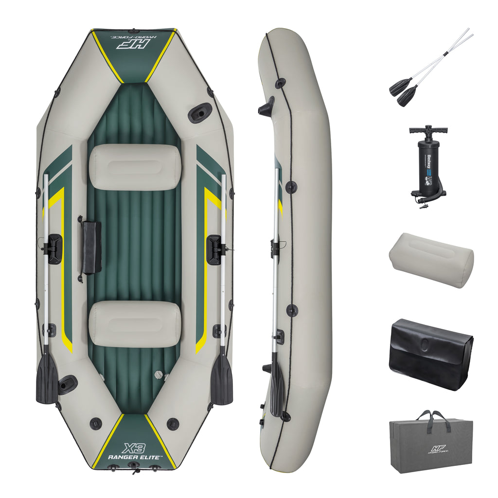 9'8" x 51"x 18"/2.95m x 1.30m x46cmRanger Elite X3 Raft Set