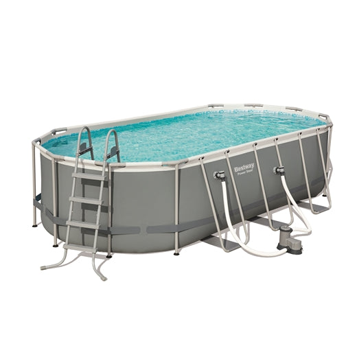 Power Steel™ 5.49m x 2.74m x 1.22m Oval Pool Set - BestwayEgypt