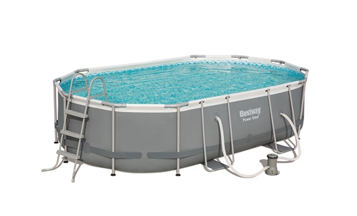 Power Steel™ 4.88m x 3.05m x 1.07m Oval Pool Set - BestwayEgypt