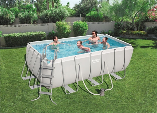 Power Steel™ 4.12m x 2.01m x 1.22m Rectangular Pool Set - BestwayEgypt