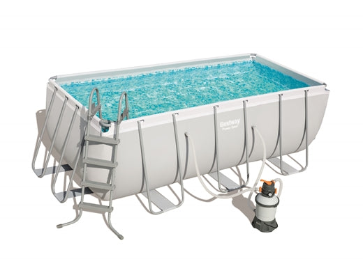 Power Steel™ 4.12m x 2.01m x 1.22m Rectangular Pool Set - BestwayEgypt