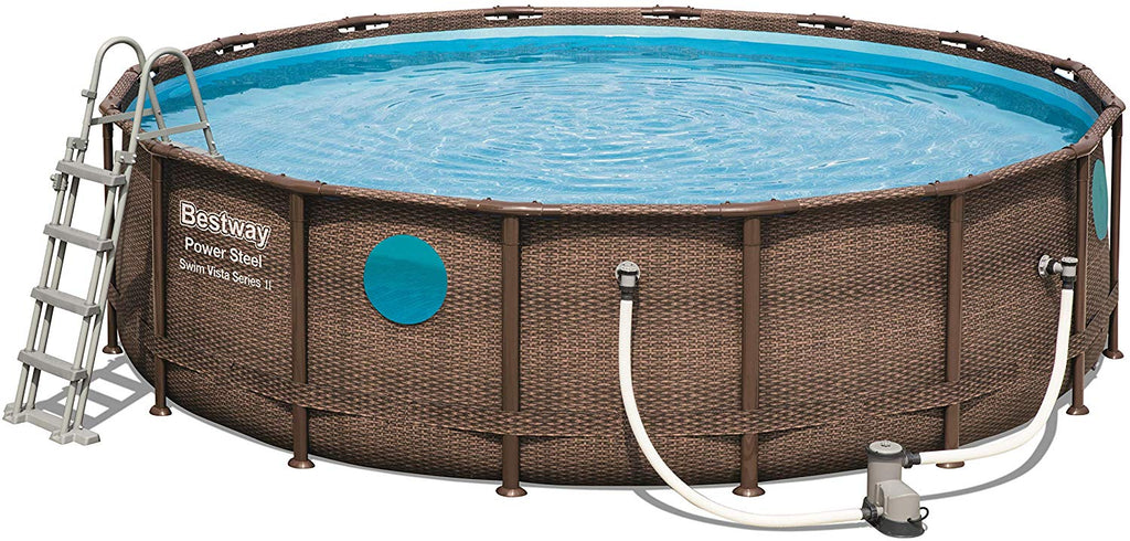 Power Steel Swim Vista Series 4.88m x 1.22m Pool Set - BestwayEgypt