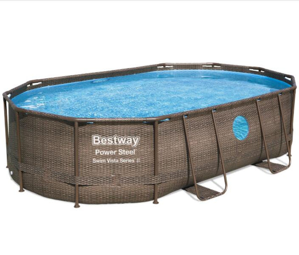 Bestway Power Steel Swim Vista Series 4.88m x 3.05m x 1.07m Oval Pool Set - BestwayEgypt