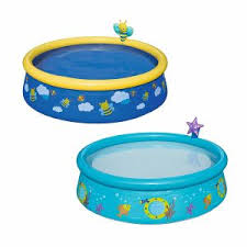 My First Fast Inflatable Pool Set with Water Sprayer